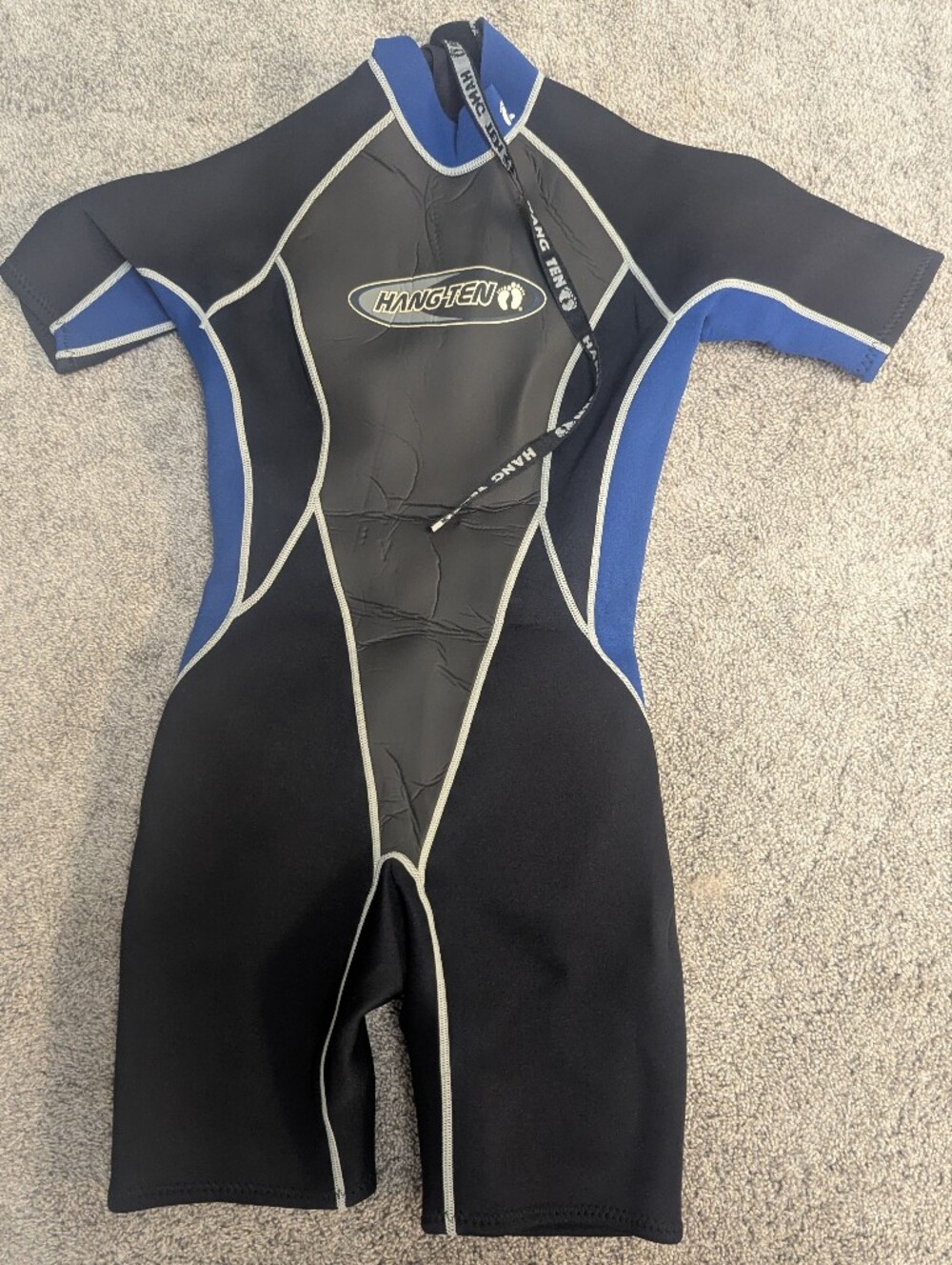 Hang Ten Kids Short Sleeve Wetsuit - Black & Blue
